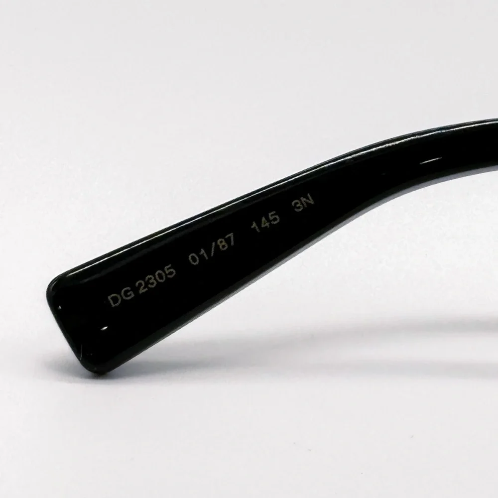 NEW DOLCE&GABBANA DG2305 01/87 OVERSIZED BLACK WOMEN SUNGLASSES DOLCE&GABBANA